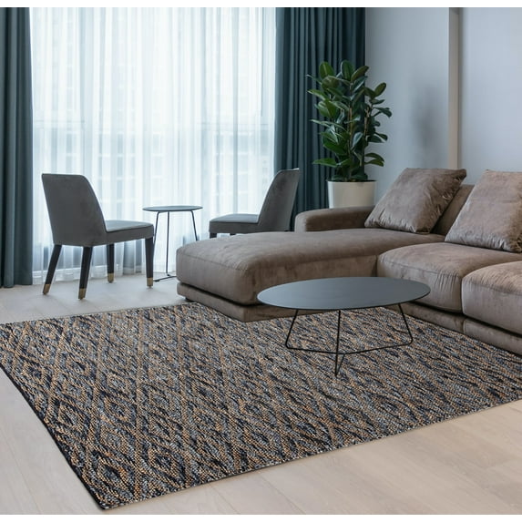 Home Weavers Parker Denim Accent Rug Living Room Rug, Machine Washable Reversible Area Rugs, Rug For Living Room, Accent Rugs, Soft Foldable Indoor Floor rug, Easy To Clean, 5' x 8', Blue