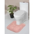 thumbnail image 1 of Home Weavers Radiant Bathroom Rug Toilet Rugs U Shaped Contour,Extra Thick Toilet Rug, Non-Slip Contour Mat for Bathroom, 100% Cotton Soft, Absorbent Water, Machine Washable, 20"x20" Contour, Pink, 1 of 9