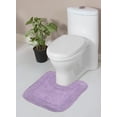 thumbnail image 1 of Home Weavers Radiant Bathroom Rug Toilet Rugs U Shaped Contour,Extra Thick Toilet Rug, Non-Slip Contour Mat for Bathroom, 100% Cotton Soft, Absorbent Water, Machine Washable, 20"x20" Contour Purple, 1 of 9
