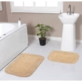 thumbnail image 1 of Home Weavers Radiant Collection 100% Cotton Non-Slip Bathroom Rug Set Machine Washable Bathroom Rug-17"x24", Bath Rug- 21"x34", Linen Color 2 Piece Bath Rug set, 1 of 9