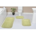 thumbnail image 1 of Home Weavers Radiant Collection 100% Cotton Non-Slip Bathroom Rug Set Machine Washable Bathroom Rug-17"x24", Bath Rug- 21"x34", Runner- 21"x54", Green Color 3 Piece Bath Rug set, 1 of 9
