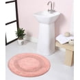 thumbnail image 1 of Home Weavers Radiant Collection Bathroom Rug 100% Cotton Tufted Round Shape Bathroom Rug, Soft & Absorbent Bath Rugs, Non-Slip Bath Rug, Machine Wash Dry Bath Mats - 22" Round, Pink, 1 of 9