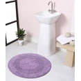 thumbnail image 1 of Home Weavers Radiant Collection Bathroom Rug 100% Cotton Tufted Round Shape Bathroom Rug, Soft & Absorbent Bath Rugs, Non-Slip Bath Rug, Machine Wash Dry Bath Mats - 22" Round, Purple, 1 of 9
