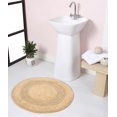 thumbnail image 1 of Home Weavers Radiant Collection Bathroom Rug 100% Cotton Tufted Round Shape Bathroom Rug, Soft & Absorbent Bath Rugs, Non-Slip Bath Rug, Machine Wash Dry Bath Mats - 22" Round, Linen, 1 of 9