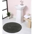 thumbnail image 1 of Home Weavers Radiant Collection Bathroom Rug 100% Cotton Tufted Round Shape Bathroom Rug, Soft & Absorbent Bath Rugs, Non-Slip Bath Rug, Machine Wash Dry Bath Mats - 30" Round, Gray, 1 of 9