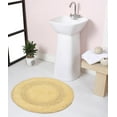 thumbnail image 1 of Home Weavers Radiant Collection Bathroom Rug 100% Cotton Tufted Round Shape Bathroom Rug, Soft & Absorbent Bath Rugs, Non-Slip Bath Rug, Machine Wash Dry Bath Mats - 22" Round, Yellow, 1 of 9