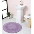 thumbnail image 1 of Home Weavers Radiant Collection Bathroom Rug 100% Cotton Tufted Round Shape Bathroom Rug, Soft & Absorbent Bath Rugs, Non-Slip Bath Rug, Machine Wash Dry Bath Mats - 30" Round, Purple, 1 of 9