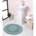 thumbnail image 1 of Home Weavers Radiant Collection Bathroom Rug 100% Cotton Tufted Round Shape Bathroom Rug, Soft & Absorbent Bath Rugs, Non-Slip Bath Rug, Machine Wash Dry Bath Mats - 22" Round, Blue, 1 of 9