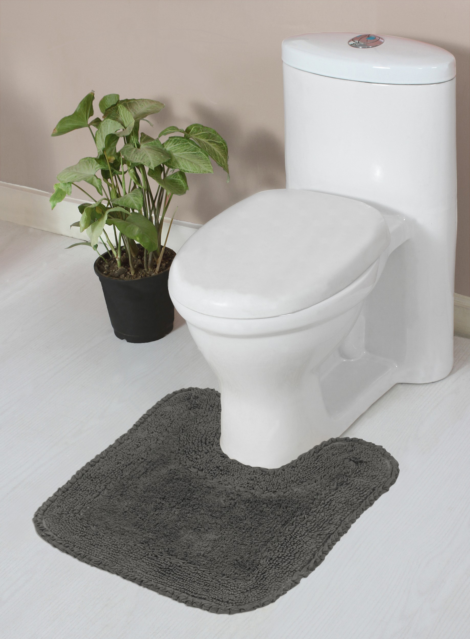 3pc Bathroom Set Rug Contour Mat Toilet With Lid Cover Chenille Super