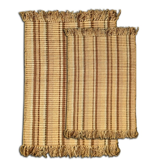 Home Weavers Silk Ribbed Collection Living Room Rug, Machine Washable Area Rugs, Rug For Living Room, Non Slip Accent Rugs, Soft Foldable Indoor Floor Rug, 1'7" x 2'8" / 2'1" x 3'5", Caramel