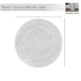 thumbnail image 1 of HOME WEAVERS Waterford Collection Cotton Round Bath Rug, 22" Round, Light Gray, 1 of 6