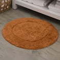 thumbnail image 1 of HOME WEAVERS Waterford Collection Cotton Round Bath Rug, 30" Round, Terracotta, 1 of 9