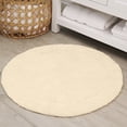 thumbnail image 1 of HOME WEAVERS Waterford Collection Cotton Round Bath Rug, 22" Round, Ivory, 1 of 6