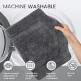 thumbnail image 1 of HOME WEAVERS Waterford Collection Cotton Round Bath Rug, 30" Round, Gray, 1 of 5