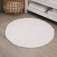 thumbnail image 1 of HOME WEAVERS Waterford Collection Cotton Round Bath Rug, 30" Round, White, 1 of 9