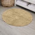 thumbnail image 1 of HOME WEAVERS Waterford Collection Cotton Round Bath Rug, 22" Round, Linen, 1 of 9