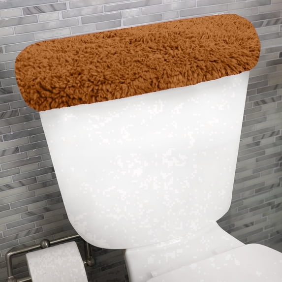 HOME WEAVERS Waterford Collection Cotton Toilet Tank Cover, 10" x 22", Terracotta