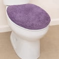 thumbnail image 1 of HOME WEAVERS Waterford Collection Cotton Toilet Lid Cover, 18" x 18", Purple, 1 of 9