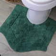 thumbnail image 1 of HOME WEAVERS Waterford Bathroom Rug Toilet Rugs U Shaped Contour, Thick Toilet Rug, Non-Slip Contour Mat for Bathroom,100% Cotton Soft Absorbent Water, Machine Washable 20"x20" Contour Bottle Green, 1 of 6