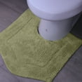 thumbnail image 1 of HOME WEAVERS Waterford Bathroom Rug Toilet Rugs U Shaped Contour, Thick Toilet Rug, Non-Slip Contour Mat for Bathroom,100% Cotton Soft, Absorbent Water, Machine Washable, 20"x20" Contour, Green, 1 of 8