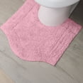 thumbnail image 1 of HOME WEAVERS Waterford Bathroom Rug Toilet Rugs U Shaped Contour, Thick Toilet Rug, Non-Slip Contour Mat for Bathroom,100% Cotton Soft, Absorbent Water, Machine Washable, 20"x20" Contour, Pink, 1 of 5