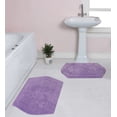 thumbnail image 1 of Home Weavers Waterford Collection 100% Cotton Non-Slip Bathroom Rug Set Machine Washable Bath Rug-21"x34", Bathroom Rug- 24"x40", Purple Color 2 Piece Bath Rug set, 1 of 8