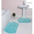 thumbnail image 1 of Home Weavers Waterford Collection 100% Cotton Non-Slip Bathroom Rug Set Machine Washable Bath Rug-21"x34", Bathroom Rug- 24"x40", Turquoise Color 2 Piece Bath Rug set, 1 of 8