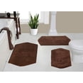thumbnail image 1 of Home Weavers Waterford Collection 100% Cotton Non-Slip Bathroom Rug Set Machine Washable Bathroom Rug-17"x24", Bath Rug- 21"x34", Bathroom Rug- 24"x40", Chocolate Color 3 Piece Bath Rug set, 1 of 8