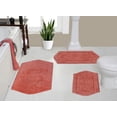 thumbnail image 1 of Home Weavers Waterford Collection 100% Cotton Non-Slip Bathroom Rug Set Machine Washable Bathroom Rug-17"x24", Bath Rug- 21"x34", Bathroom Rug- 24"x40", Coral Color 3 Piece Bath Rug set, 1 of 8