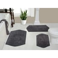 thumbnail image 1 of Home Weavers Waterford Collection 100% Cotton Non-Slip Bathroom Rug Set Machine Washable Bathroom Rug-17"x24", Bath Rug- 21"x34", Bathroom Rug- 24"x40", Gray Color 3 Piece Bath Carpet set, 1 of 8
