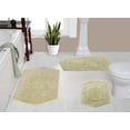 thumbnail image 1 of Home Weavers Waterford Collection 100% Cotton Non-Slip Bathroom Rug Set Machine Washable Bathroom Rug-17"x24", Bath Rug- 21"x34", Bathroom Rug- 24"x40", Green Color 3 Piece Bath Rug set, 1 of 8