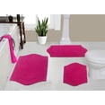 thumbnail image 1 of Home Weavers Waterford Collection 100% Cotton Non-Slip Bathroom Rug Set Machine Washable Bathroom Rug-17"x24", Bath Rug- 21"x34", Bathroom Rug- 24"x40", Hot Pink Color 3 Piece Bath Rug set, 1 of 8