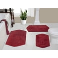 thumbnail image 1 of Home Weavers Waterford Collection 100% Cotton Non-Slip Bathroom Rug Set Machine Washable Bathroom Rug-17"x24", Bath Rug- 21"x34", Bathroom Rug- 24"x40", Red Color 3 Piece Bath Rug set, 1 of 8