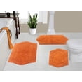 thumbnail image 1 of Home Weavers Waterford Collection 100% Cotton Non-Slip Bathroom Rug Set Machine Washable Bathroom Rug-17"x24", Bath Rug- 21"x34", Bathroom Rug- 24"x40", Terracotta Color 3 Piece Bath Rug set, 1 of 8