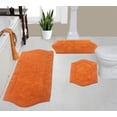 thumbnail image 1 of Home Weavers Waterford Collection 100% Cotton Non-Slip Bathroom Rug Set Machine Washable Bathroom Rug-17"x24", Bath Rug- 21"x34", Runner- 22"x60", Terracotta Color 3 Piece Bath Rug set, 1 of 8