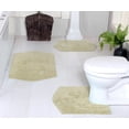 thumbnail image 1 of Home Weavers Waterford Collection 100% Cotton Non-Slip Bathroom Rug Set Machine Washable Bathroom Rug-17"x24", Bath Rug- 21"x34", U Shaped Contour- 20"x20", Green Color 3 Piece Bath Rug set, 1 of 8