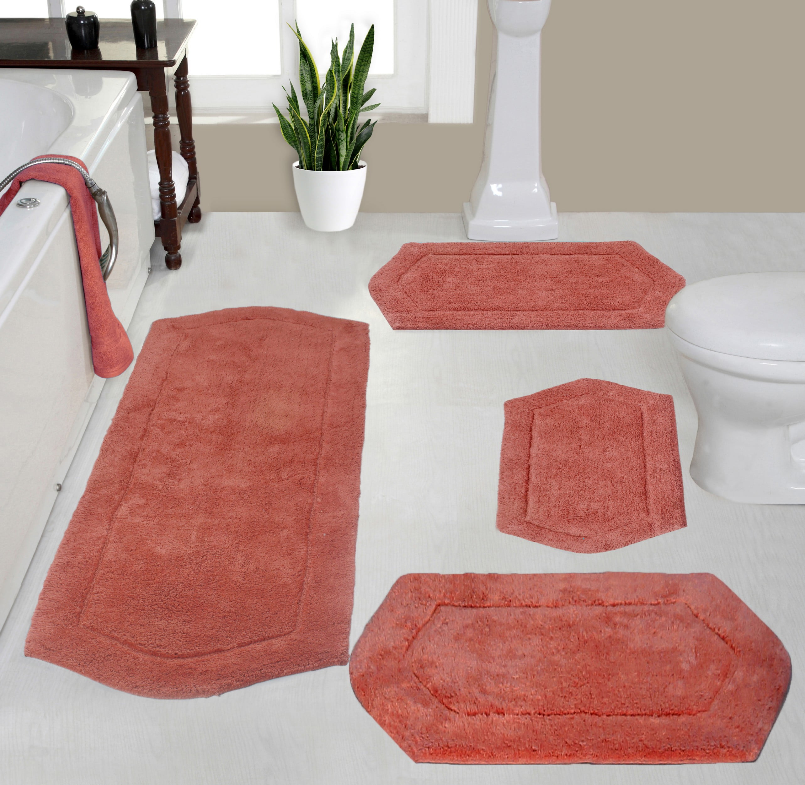 Wranger Bath Rug Home Weavers Inc Waterford Collection 100% Cotton Bathroom Rug Set ...