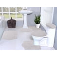 thumbnail image 1 of Home Weavers Waterford Collection 100% Cotton Non-Slip Bathroom Rug Set Machine Washable Bathroom Rug, Bath Rug, U Shaped Contour, Lid Cover, Toilet Tank Cover, Light Gray Color 5 Piece Bath Mat set, 1 of 8