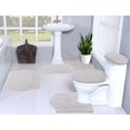 thumbnail image 1 of Home Weavers Waterford Collection 100% Cotton Non-Slip Bathroom Rug Set Machine Washable Bathroom Rug, Bath Rug, U Shaped Contour, Lid Cover, Toilet Tank Cover, Light Gray Color 5 Piece Bath Mat set, 1 of 8