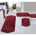 thumbnail image 1 of Home Weavers Waterford Collection 100% Cotton Non-Slip Bathroom Rug Set Machine Washable Toilet Lid Cover, Bath Rug, Bathroom Rug, Runner, Red Color 4 Piece Bath rug set, 1 of 8