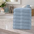 thumbnail image 1 of Home Weavers Willow Collection Hand Towels Set of 6 | 100% Cotton Zero Twist | 630 GSM Thick Plush | Soft, Highly Absorbent & Quick Dry | Hotel Quality Luxury Hand Towels | 16x24 Inch | Blue, 1 of 9