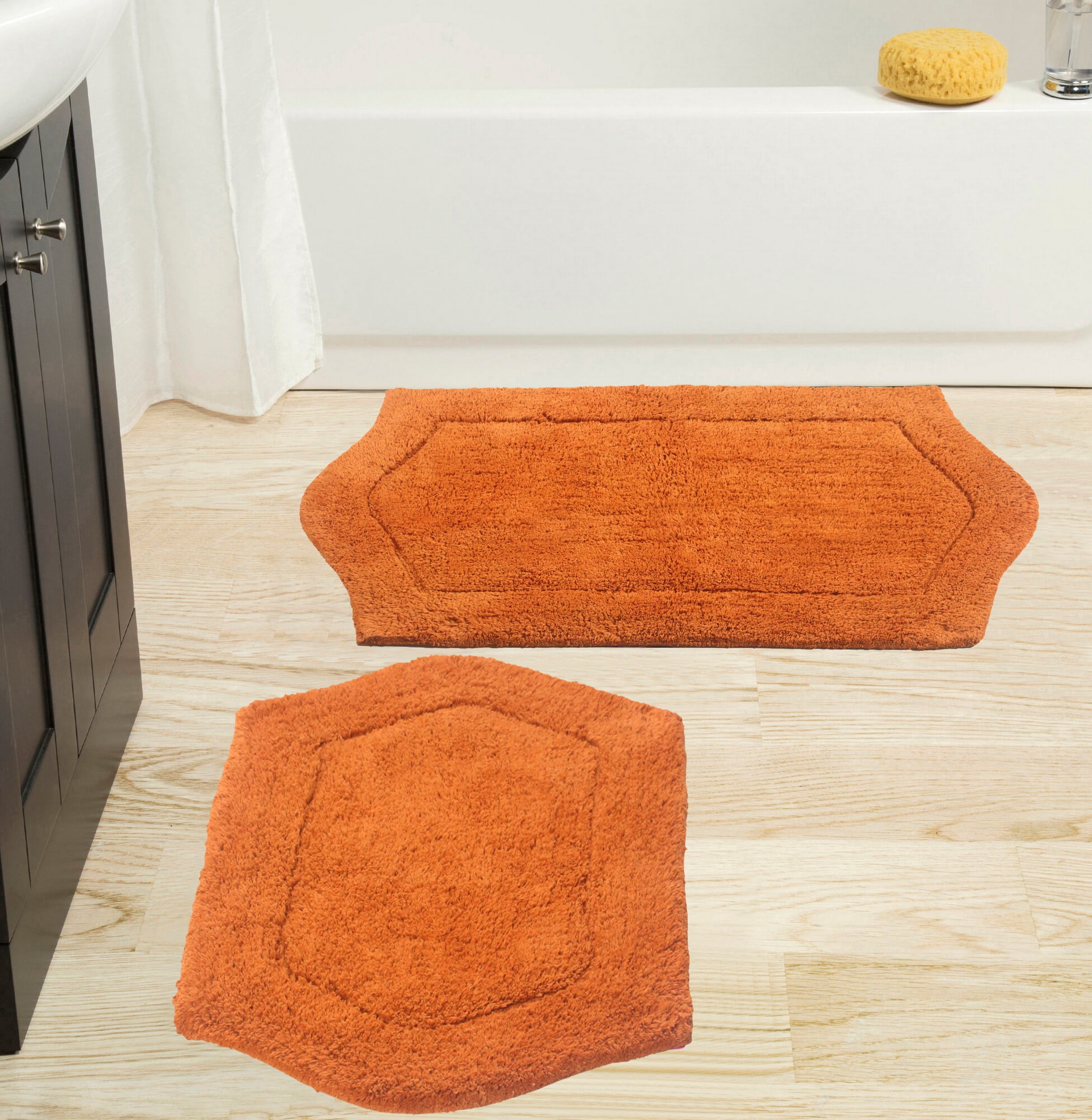 Home Weavers Waterford Collection 100 Cotton Tufted Bath Rug, Soft and