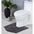 thumbnail image 1 of Home Weavers Waterford Collection - Absorbent Cotton Soft Bathroom, Machine Wash, 20"x20", Grey Rug, 1 of 5