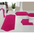thumbnail image 1 of Home Weavers Waterford Collection - Absorbent Cotton Soft Bathroom Rug 4 Piece Set with Lid Cover, Hot Pink Rug, 1 of 5
