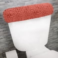 thumbnail image 1 of Home Weavers Allure Collection Cotton Toilet Tank Lid Cover for Bathroom, Soft Absorbent Non-Slip Tufted Fabric, Machine Washable Toilet Tank Top Cover, 10"x22" Coral, 1 of 11