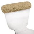 thumbnail image 1 of Home Weavers Waterford Collection Bathroom Rug 100% Cotton Fabric, Soft Absorbent, Elastic Edges, Machine Wash Dry, Toilet Tank Lid Cover for Bathroom, 10"x22" Tank Cover, Linen, 1 of 8