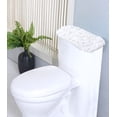 thumbnail image 1 of Home Weavers Bell Flower Collection 100% Cotton Tufted Bath Rugs, Extra Soft and Absorbent Bath Rugs, Non-Slip Bath Mats, Machine Washable, Bathroom Bath Mats for Floor, 10"x22" Tank Lid Cover, White, 1 of 7