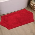 thumbnail image 1 of HOME WEAVERS Waterford Collection Cotton Tufted Bath Rug, 21" x 34", Red, 1 of 9