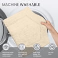 thumbnail image 1 of HOME WEAVERS Waterford Collection Cotton Tufted Bath Rug, 24" x 40", Ivory, 1 of 5