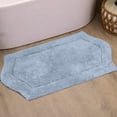 thumbnail image 1 of HOME WEAVERS Waterford Collection Cotton Tufted Bath Rug, 21" x 34", Blue, 1 of 9